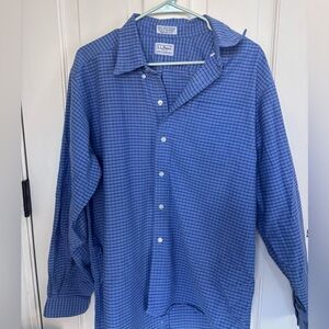 L.L. Bean Men's Casual Blue Plaid Shirt